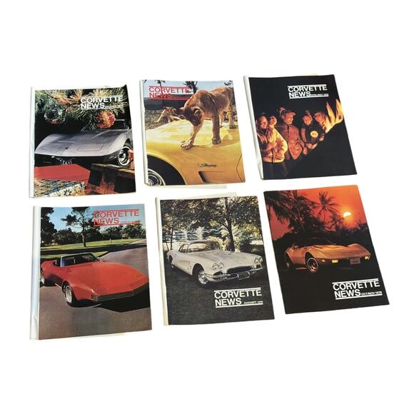 Corvette News (Lot of 6) VTG 1976 Magazines Watkins Glen Goodyear Bob Wingate - Picture 1 of 4